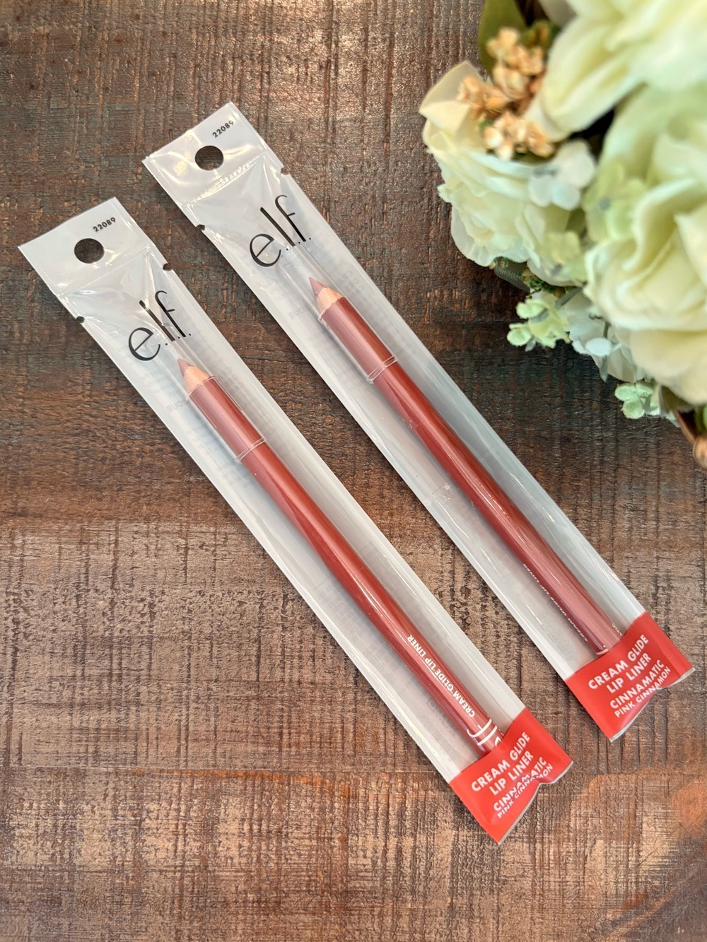 NEW e.l.f. Cream Glide LIP LINER Duo in CINNAMATIC Pink Cinnamon ELF!